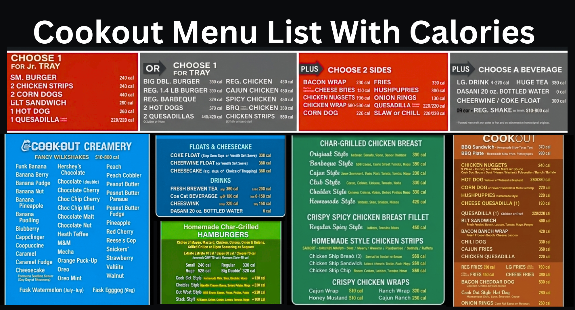 Home Complete Cookout Menu With Prices 2026
