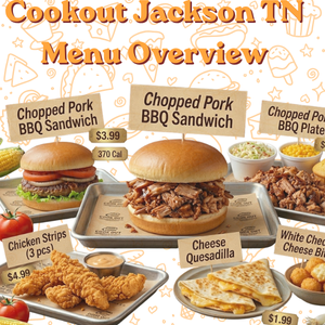 Cookout Jackson TN chopped pork BBQ menu
