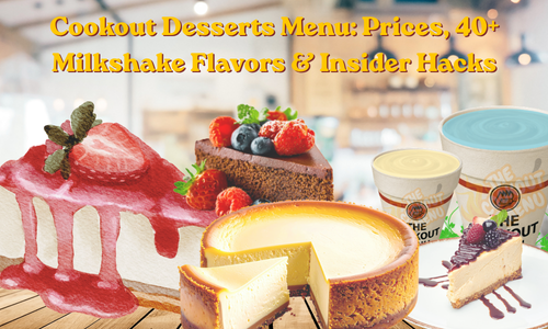 Cookout Desserts Menu & 40+ Cookout Milkshakes